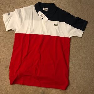 Lacoste color block tee